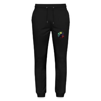 Yin Yang - Stanley/Stella Unisex Bio Jogginghose Mover  - Schwarz - Vorne - Marisol (170cm) & Nik (191cm)