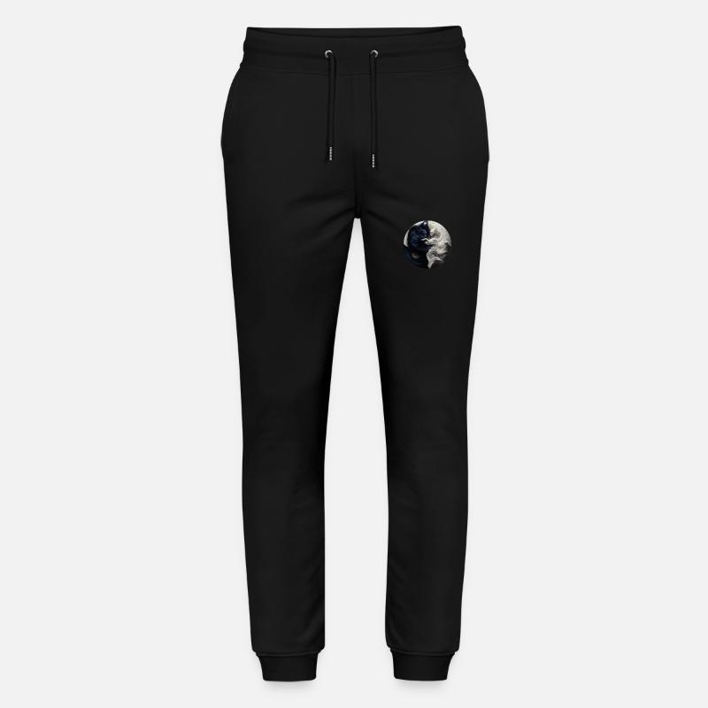 Yin Yang Black White - Stanley/Stella Mover Unisex Organic Jogging Trousers - black