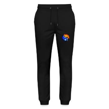 Yin Yang - Stanley/Stella Mover Unisex Organic Jogging Trousers - black - Front - Marisol (170cm) & Nik (191cm)