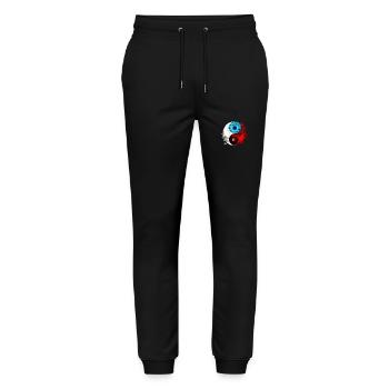 Yin Yang - Stanley/Stella Unisex Bio Jogginghose Mover  - Schwarz - Vorne - Marisol (170cm) & Nik (191cm)