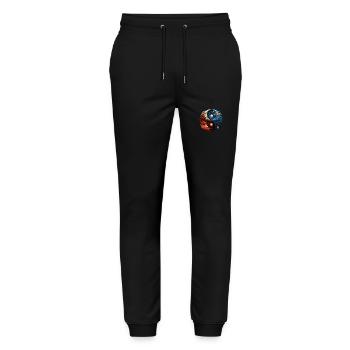 Yin Yang - Stanley/Stella Unisex Bio Jogginghose Mover  - Schwarz - Vorne - Marisol (170cm) & Nik (191cm)