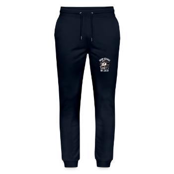 Trash possum with hat looking out of the garbage can - Stanley/Stella Mover Unisex Organic Jogging Trousers - navy - Front - Marisol (170cm) & Nik (191cm)