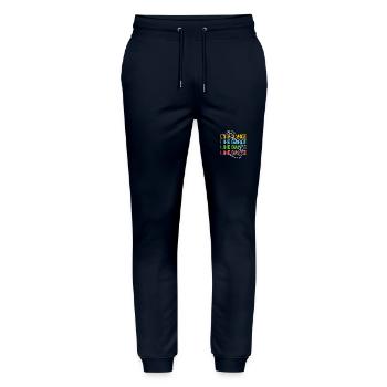 Line Dance Zeit Line Dancing Tanzen - Stanley/Stella Unisex Bio Jogginghose Mover  - Navy - Vorne - Marisol (170cm) & Nik (191cm)