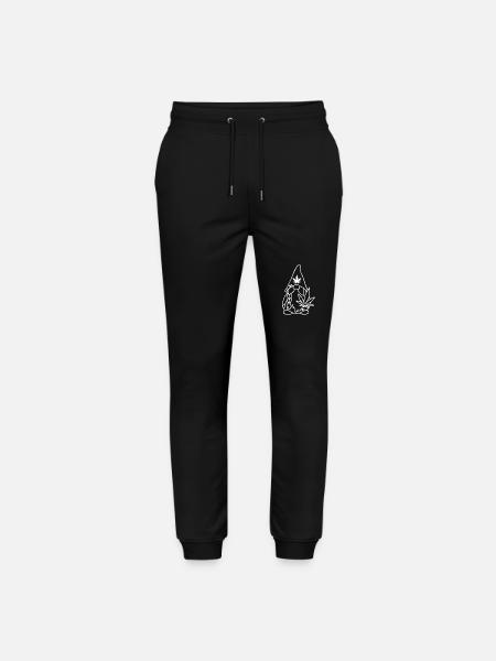 Wikingerzwerg Wikingerwichtel mit Hanfblatt - Stanley/Stella Unisex Bio Jogginghose Mover - Schwarz