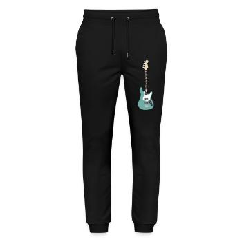 Guitare basse Seafoam Green - Pantalon de jogging bio MOVER Stanley/Stella unisexe - noir - Devant - Marisol (170cm) & Nik (191cm)