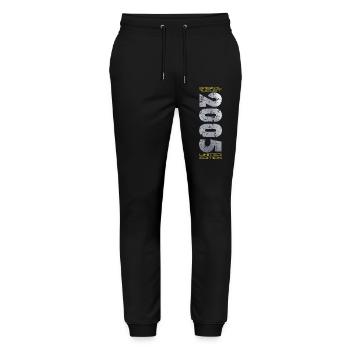 20th Birthday Original August 2005 Vintage 2005 - Stanley/Stella Mover Unisex Organic Jogging Trousers - black - Front - Marisol (170cm) & Nik (191cm)
