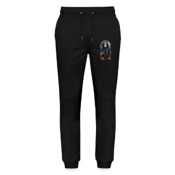 Cartoon Skelett Grim Reaper Halloween Design - Stanley/Stella Unisex Bio Jogginghose Mover  - Schwarz - Vorne - Marisol (170cm) & Nik (191cm)