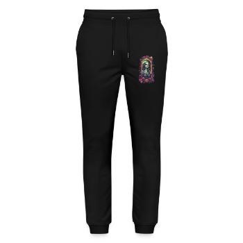 Victorian Gothic Aesthetic Retro Girl - Stanley/Stella Mover Unisex Organic Jogging Trousers - black - Front - Marisol (170cm) & Nik (191cm)