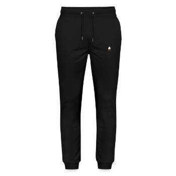 Halloween Ghost Dog, Dog Lover - Stanley/Stella Mover Unisex Organic Jogging Trousers - black - Front - Marisol (170cm) & Nik (191cm)