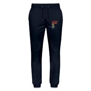 Epic & Legendary Born in 1965: 59th Birthday - Stanley/Stella Mover Unisex Organic Jogging Trousers - navy - Front - Marisol (170cm) & Nik (191cm)