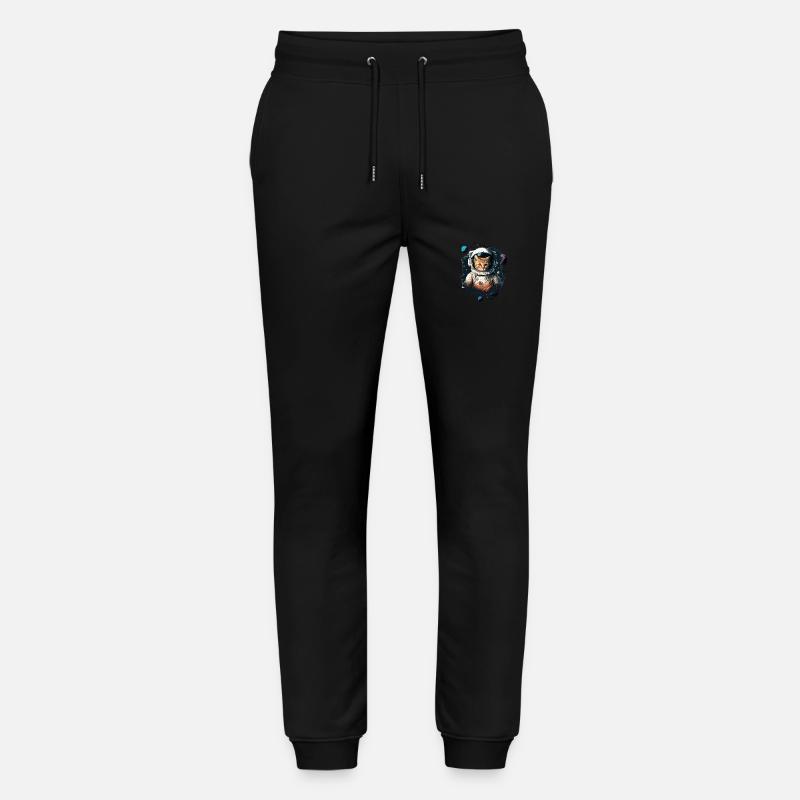 Chat astronaute - Pantalon de jogging bio MOVER Stanley/Stella unisexe - noir