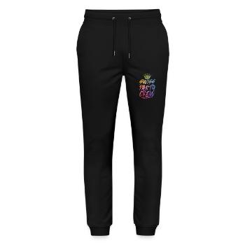 Swiss Party Crew Bunt Schweiz - Stanley/Stella Mover Unisex Organic Jogging Trousers - black - Front - Marisol (170cm) & Nik (191cm)