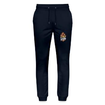 Sei der Funke - Stanley/Stella Unisex Bio Jogginghose Mover  - Navy - Vorne - Marisol (170cm) & Nik (191cm)