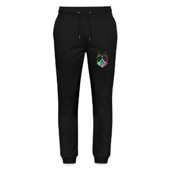 Border Collie - Pantalon de jogging bio MOVER Stanley/Stella unisexe - noir - Devant - Marisol (170cm) & Nik (191cm)