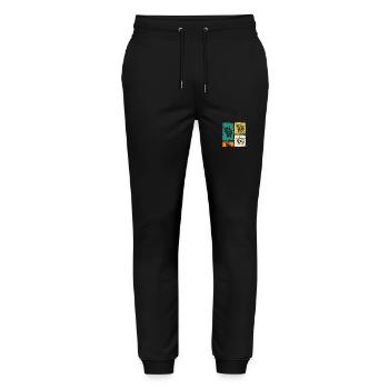 Cow Cattle Highland Cattle - Stanley/Stella Mover Unisex Organic Jogging Trousers - black - Front - Marisol (170cm) & Nik (191cm)