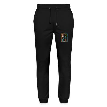 Daniel - Pantalon de jogging bio MOVER Stanley/Stella unisexe - noir - Devant - Marisol (170cm) & Nik (191cm)