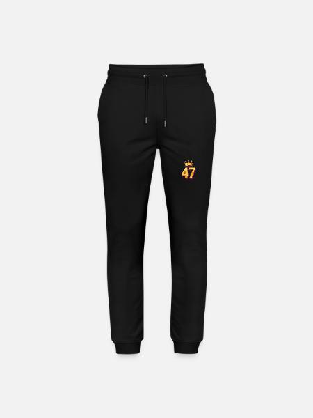 47 Number Jersey Crown - Stanley/Stella Mover Unisex Organic Jogging Trousers - black