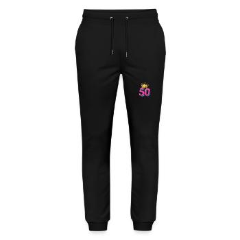 50 Number Leotard Crown - Stanley/Stella Mover Unisex Organic Jogging Trousers - black - Front - Marisol (170cm) & Nik (191cm)