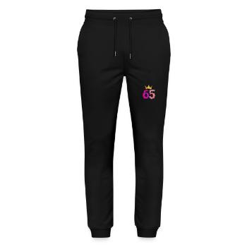 65 Number Jersey Crown - Stanley/Stella Mover Unisex Organic Jogging Trousers - black - Front - Marisol (170cm) & Nik (191cm)