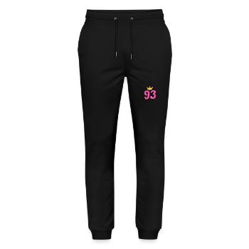 93 Number Jersey Crown - Stanley/Stella Mover Unisex Organic Jogging Trousers - black - Front - Marisol (170cm) & Nik (191cm)