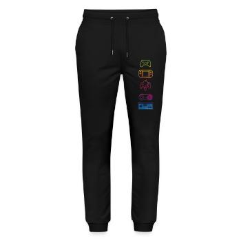 Classic Gaming controllers - Stanley/Stella Mover Unisex Organic Jogging Trousers - black - Front - Marisol (170cm) & Nik (191cm)