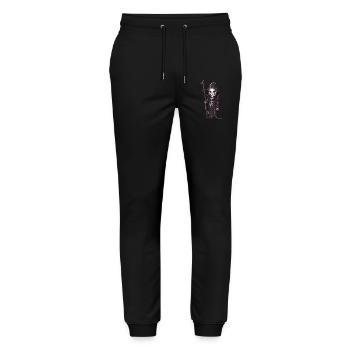 Cute Skeleton Magician Halloween Magic - Stanley/Stella Mover Unisex Organic Jogging Trousers - black - Front - Marisol (170cm) & Nik (191cm)