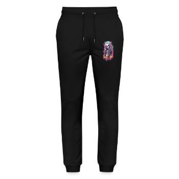 Gothic Kawaii Skull Frühstück Design - Stanley/Stella Unisex Bio Jogginghose Mover  - Schwarz - Vorne - Marisol (170cm) & Nik (191cm)