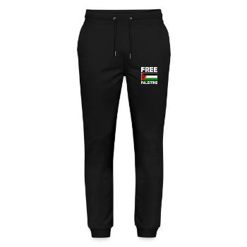 Free palestine - Stanley/Stella Mover Unisex Organic Jogging Trousers - black - Front - Marisol (170cm) & Nik (191cm)