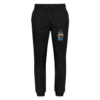 Singe - Pantalon de jogging bio MOVER Stanley/Stella unisexe - noir - Devant - Marisol (170cm) & Nik (191cm)