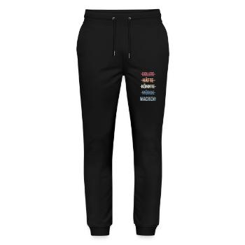 Sonniger Tag am Strand - Stanley/Stella Unisex Bio Jogginghose Mover  - Schwarz - Vorne - Marisol (170cm) & Nik (191cm)