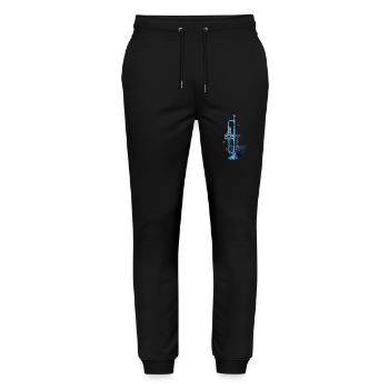 Fish Trumpet - Stanley/Stella Mover Unisex Organic Jogging Trousers - black - Front - Marisol (170cm) & Nik (191cm)