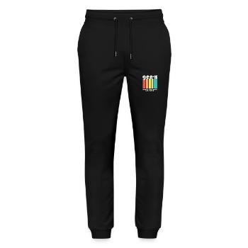 Funny Boomers Gen X Raised On Hose Water And - Stanley/Stella Mover Unisex Organic Jogging Trousers - black - Front - Marisol (170cm) & Nik (191cm)