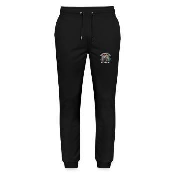 Les licornes potelées ont besoin d’amour aussi arc-en-ciel - Pantalon de jogging bio MOVER Stanley/Stella unisexe - noir - Devant - Marisol (170cm) & Nik (191cm)