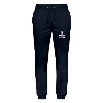 Vote Matters Vote Like Your Daughter's Rights - Stanley/Stella Mover Unisex Organic Jogging Trousers - navy - Front - Marisol (170cm) & Nik (191cm)