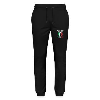 Italie Vaffanculo italien - Pantalon de jogging bio MOVER Stanley/Stella unisexe - noir - Devant - Marisol (170cm) & Nik (191cm)