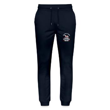Georgian Georgia - Stanley/Stella Mover Unisex Organic Jogging Trousers - navy - Front - Marisol (170cm) & Nik (191cm)