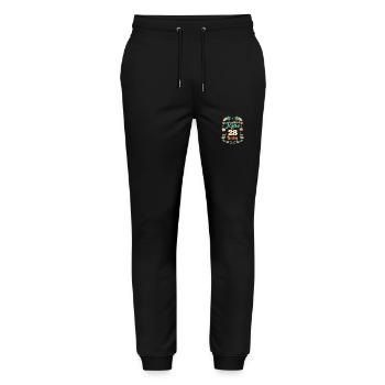 Loved By Jesus For 28 Years 28th Birthday - Stanley/Stella Mover Unisex Organic Jogging Trousers - black - Front - Marisol (170cm) & Nik (191cm)