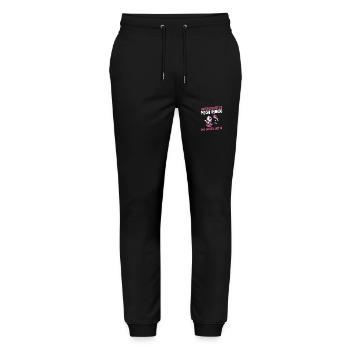 Sous-estimez-moi, ça va être drôle - Pantalon de jogging bio MOVER Stanley/Stella unisexe - noir - Devant - Marisol (170cm) & Nik (191cm)