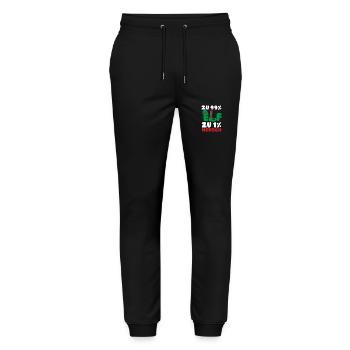 Weihnachtsmann Weihnachten Weihnachtsfest Elf - Stanley/Stella Unisex Bio Jogginghose Mover  - Schwarz - Vorne - Marisol (170cm) & Nik (191cm)