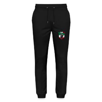 Italy Italian Vaffanculo - Stanley/Stella Mover Unisex Organic Jogging Trousers - black - Front - Marisol (170cm) & Nik (191cm)