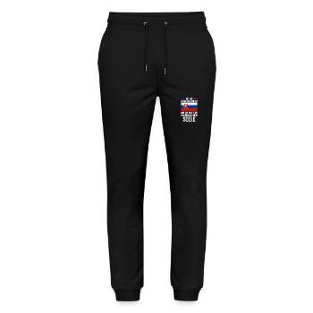 Slovakia Slovakia - Stanley/Stella Mover Unisex Organic Jogging Trousers - black - Front - Marisol (170cm) & Nik (191cm)