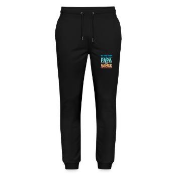 Vater Gamer Gamer Zocken Papa - Stanley/Stella Unisex Bio Jogginghose Mover  - Schwarz - Vorne - Marisol (170cm) & Nik (191cm)