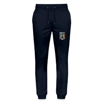 Facility Manager Caretaker Caretaker - Stanley/Stella Mover Unisex Organic Jogging Trousers - navy - Front - Marisol (170cm) & Nik (191cm)