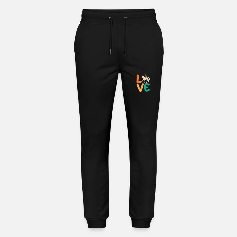 Riding Horses - Stanley/Stella Mover Unisex Organic Jogging Trousers - black