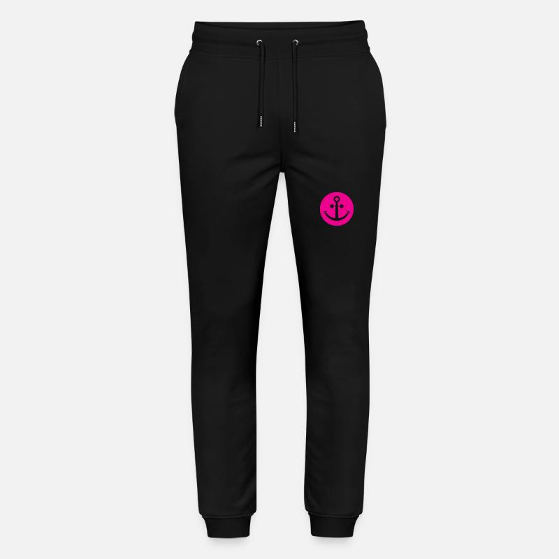 Ancre heureuse (rose) - Pantalon de jogging bio MOVER Stanley/Stella unisexe - noir