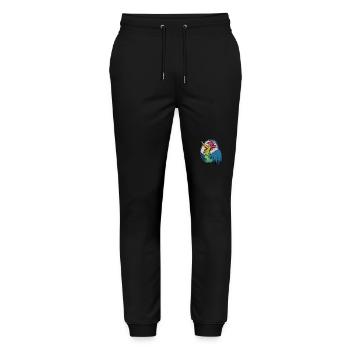 Bremer Stadtmusikanten: Hahn für Frühaufsteher! - Stanley/Stella Unisex Bio Jogginghose Mover  - Schwarz - Vorne - Marisol (170cm) & Nik (191cm)