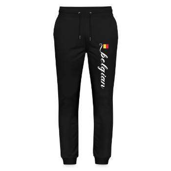 Belgien - Stanley/Stella Unisex Bio Jogginghose Mover  - Schwarz - Vorne - Marisol (170cm) & Nik (191cm)