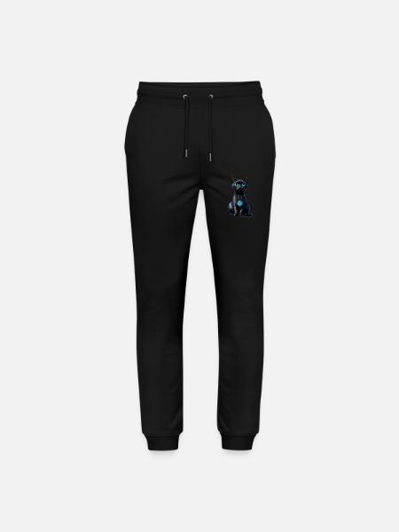 Chat de la Lune - Pantalon de jogging bio MOVER Stanley/Stella unisexe - noir