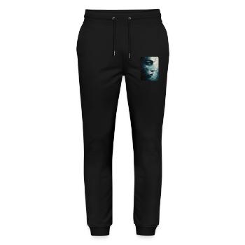 Der klare Blick - Stanley/Stella Unisex Bio Jogginghose Mover  - Schwarz - Vorne - Marisol (170cm) & Nik (191cm)