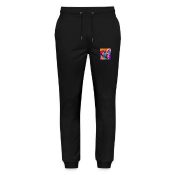Queer People - Stanley/Stella Unisex Bio Jogginghose Mover  - Schwarz - Vorne - Marisol (170cm) & Nik (191cm)